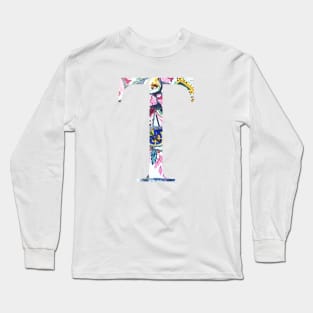 Barcelona Gaudi Mosaic Tau Sorority Letter Long Sleeve T-Shirt